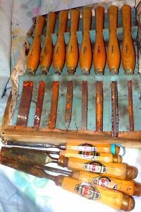  13 Vintage Chisels 2 Sets Marples & Two Cherries For Restoration new in box 
