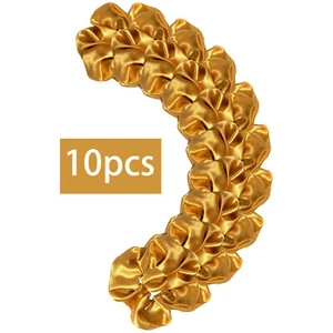 Women Girls Hair Ties Hair Wear Hairwear Retro Scrunchies Versatile Satin Silk - Picture 1 of 56