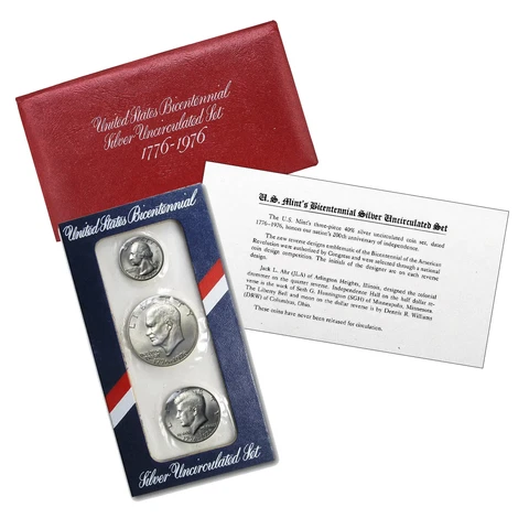 1976 U.S. Uncirculated Set Silver Bicentennial Cover