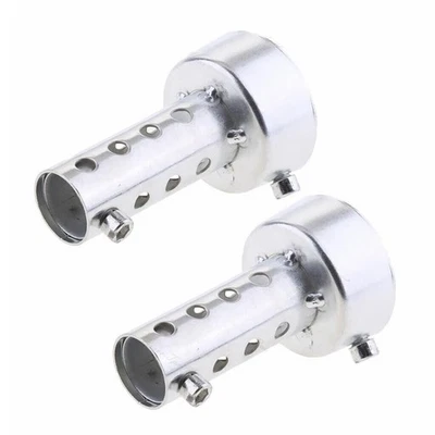 Exhaust Pipe Silencer Muffler Insert Baffle 2 pcs Silencer Silver Universal Foto 1 de 4