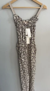 NUEVO Mono Jersey Rebecca Taylor 100% Seda Floral en Tonos de Gris Para Mujer’s 2 - Imagen 1 de 12