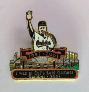 2001 Peter David Baltimore Orioles Cal Ripken Last games Hat Lapel Pin RARE NOS - Picture 1 of 5