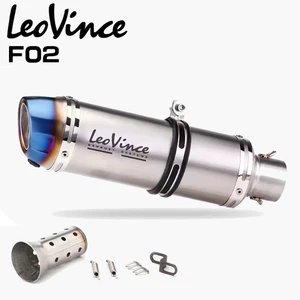 Terminale Scarico LeoVince F02 argento con effetto saldature - 51mm - Imagen 1 de 2
