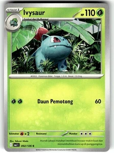 Pokemon Indonesian Mega Evolution Card 002/126 Ivysaur - Picture 1 of 4