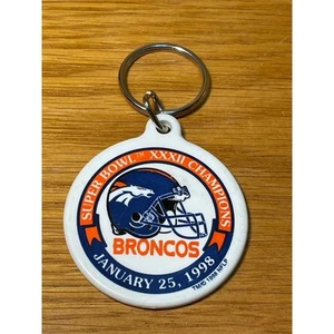 Denver Broncos Super Bowl XXXII Champions Keychain NFL Football - Picture 1 of 2