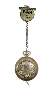 Reloj de pared Spartus Have Another retroceso de colección con barra está abierto/cerrado funciona - Imagen 1 de 11
