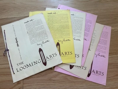 Lote de 6 números The Looming Arts Mary Pendleton Peddler Weaving Newsletters 1971 Foto 1 de 3