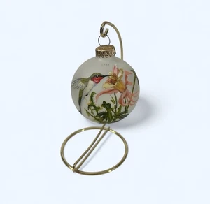 Schöne handbemalte Kolibri Glaskugel Ornament mit Aufhänger - Bild 1 von 2