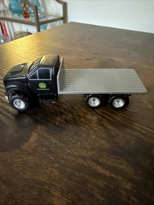 ERTL JOHN DEERE FLATBED BLACK 4 3/8" DIECAST PICKUP TRUCK WITH GRAY BED - Image 1 of 4
