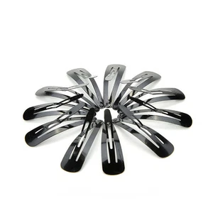 12 fermagli per capelli neri fermagli a scatto forcine per capelli scivoli donna ragazza scuola bambini 4,5 cm UK - Foto 1 di 4