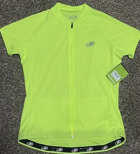 NWT Performance Cycling Jersey Womens Small Neon Yellow Full Zip - Picture 1 of 4