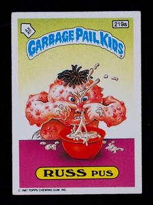 Garbage Pail Kids Topps Sticker Card - 1986 UK Series 6 Russ Pus 219a - Picture 1 of 2