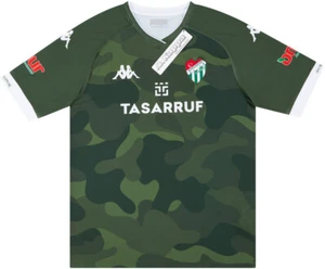 BURSASPOR 2020/21 (XL, L, M) AWAY TURKEY KAPPA GREEN CAMOUFLAGE S/S SOCCER SHIRT - Picture 1 of 7