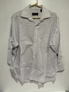 Donald Trump Signature Collection Size 16.5 32/33 Dress Shirt Plaid Long Sleeve - Picture 1 of 4
