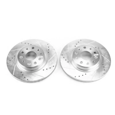 Power Stop FITS 2018 Jeep Wrangler Front Evolution Drilled Slotted Rotors - Pair - Image 1 of 2