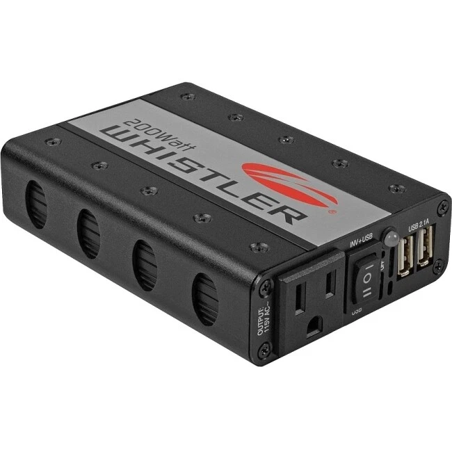 Whistler Power Inverter 12VDC Input 115VAC Output 1 AC + 2 USB Ports NO BOX - Image 1 of 1
