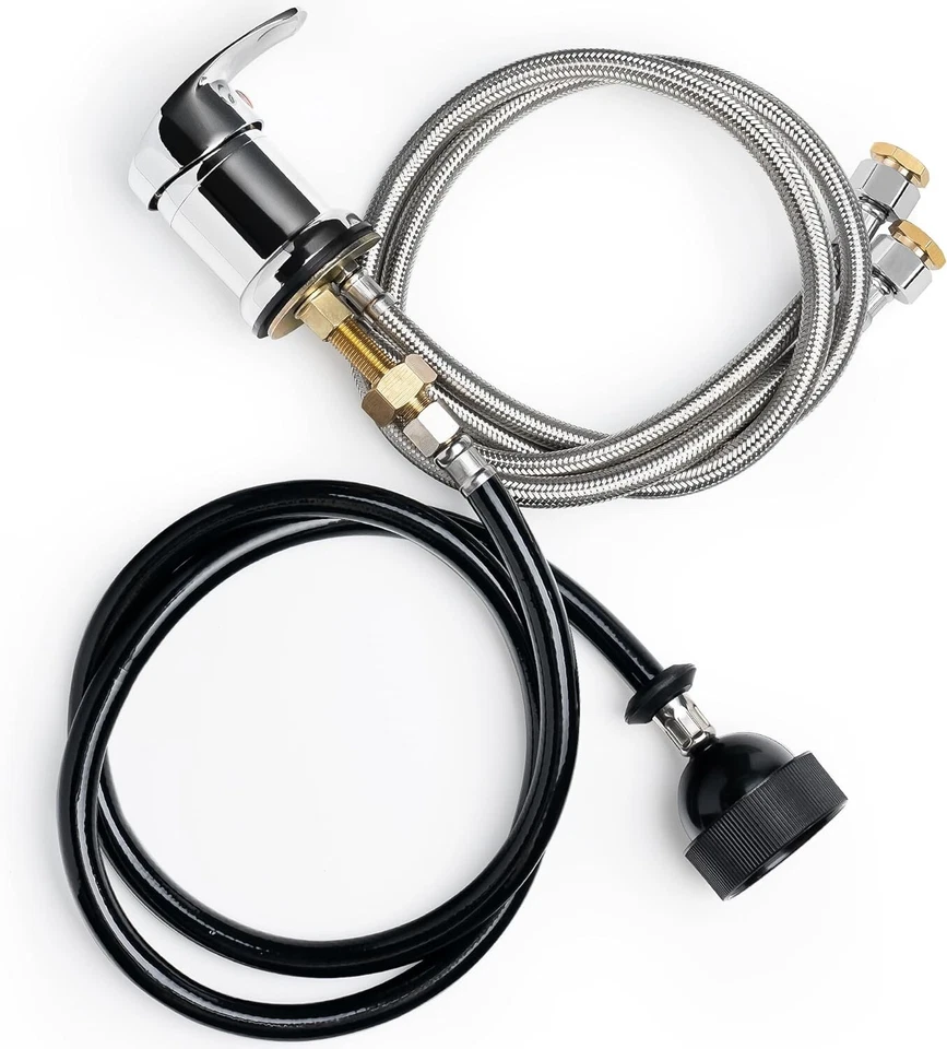 Kit de grifo y rociador profesional para fregadero de champú de salón de belleza con aspiradora Foto 1 de 4