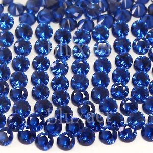 50 Pcs Lot Natural Blue Sapphire Certified 4.50 MM Round Eye Clean AAA+ Gemstone - Picture 1 of 8