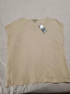 Coldwater Creek Women's Ivory Round Neck Short Sleeve Top. Size PL. NWT - Picture 1 of 8
