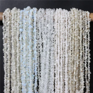 5-8Mm Natural Blue Moonstone Beads White Cat Eye Crystals Opal Stone Chips Bead - Picture 1 of 105