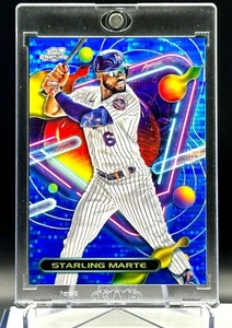 STARLING MARTE 2023 TOPPS CHROME COSMIC BLUE MOON METS /99 - Picture 1 of 2