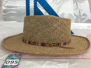 SI Light Tan Wide Brim Natural Straw Summer Spring Vacation Hat NWT - Picture 1 of 8