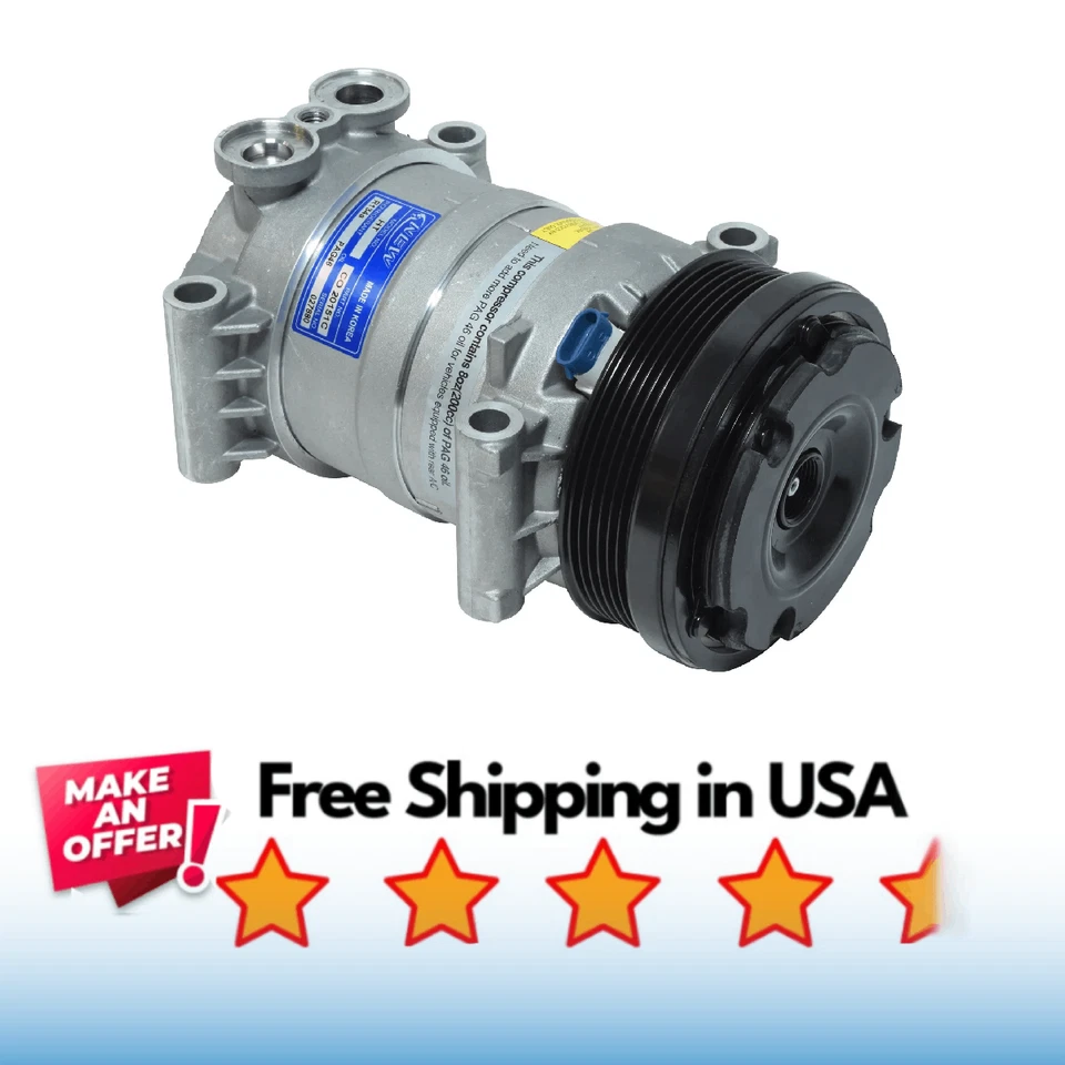 Compressor A/C Fit Chevrolet C1500 Suburban 96-99, C2500 96-00, C35 99-00, C3500 - Image 1 of 1
