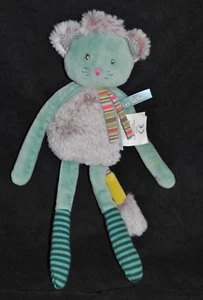 🐱Peluche Doudou chat MOULIN ROTY Les Pachats bleu gris hochet grelot 27 cm NEUF - Picture 1 of 2
