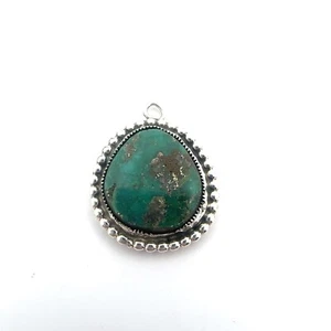 Sterling Silver 925 Tuquoise Bezel Set Pendant - Picture 1 of 4