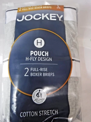 Jockey Hombre Bolsa 2 Calzoncillos Boxer H Diseño Mosca Gris Mezcla 1146 Grande L Clásico Foto 1 de 3