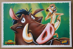 Cartolina "DISNEY - IN GIRO PER IL MONDO CON TIMON E PUMBAA" Film VHS - Anni '90 - Picture 1 of 2