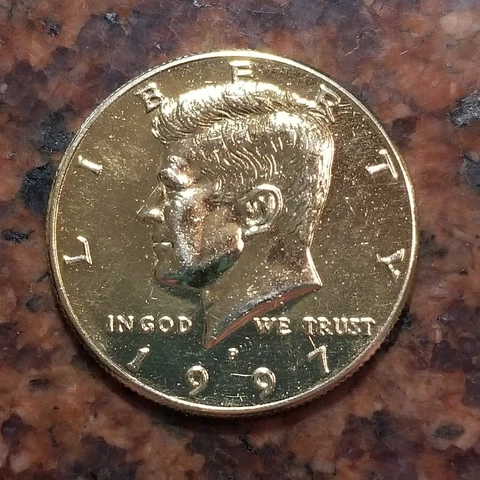 1997-P GOLD PLATED KENNEDY HALF DOLLAR - #B1011 Cover