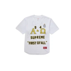 Supreme Alpha Omega Baseball Jersey White Size: Large - Picture 1 of 5