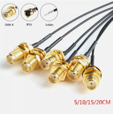 5-20CM SMA To IPEX Connectors Female Adapters WIFI/GSM/3G/GPS RF Coax Cable Wire - Image 1 of 4