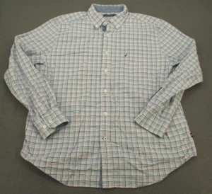 Nautica Hemd Erwachsene Large Mehrfarbig Kariert Langarm Freizeit Herren L - Bild 1 von 12