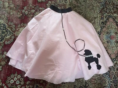 Disfraz de Teatro para Adultos de Halloween Falda Caniche Fieltro Bobby Sox Hecha a Mano Años 50 De Colección Foto 1 de 4