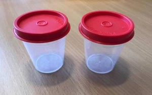 TUPPERWARE MIDGET SET OF 2 IN RED - Picture 1 of 1