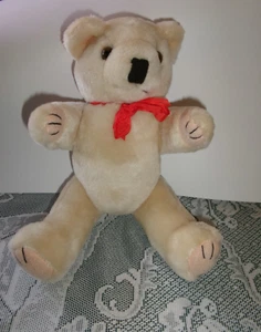 OSO DE PELUCHE BEIGE ARTICULADO 12 PULGADAS PARA MANUALIDADES NUEVO CON ETIQUETAS - Imagen 1 de 2