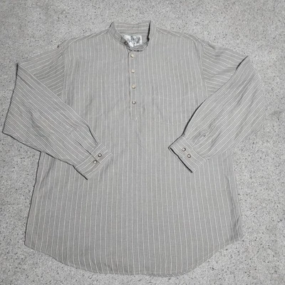 Vintage The Territory Ahead Long Sleeve Chenille Blend Henley Shirt Large Olive - Image 1 of 4