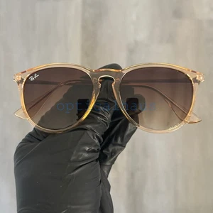 Ray-Ban Sonnenbrille RB4171 ERIKA 6514/13 durchsichtig braun rundes Gestell braune Gläser - Bild 1 von 5