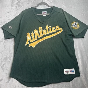 Camiseta de Colección Oakland A's Para Hombres XL Majestic Diamond Collection Malla #7 Parche EE. UU. - Imagen 1 de 14