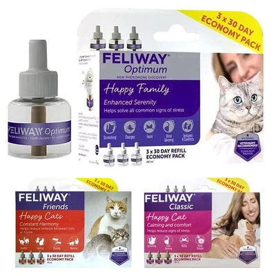 AS SHOW 3pcs Fel|way Vorteilspack Nachfüllflakon 48ml Pheromone Lösung bei Stress Katzen