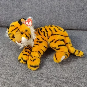 Ty Classic Tiger Plush Pinstripes Cat Orange Stuffed Animal New Tags Protector - Picture 1 of 17