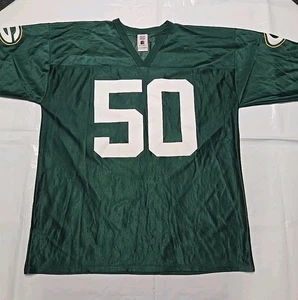 Ropa del equipo de la NFL Green Bay Packers AJ Hawk #50 camiseta verde XLarge para hombre - Imagen 1 de 24