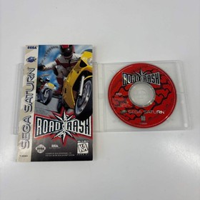 Road Rash (Sega Saturn, 1995) Disc and Manual
