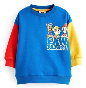 Nickelodeon Paw Patrol Zara Sweatshirt Primary Color Colorblock Sweater Kid SZ 7 - Picture 1 of 6
