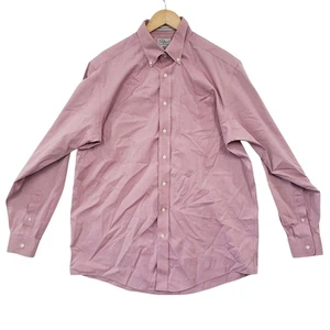 LL Bean Mens Wrinkle Resistant Button Down Oxford Shirt L Tall Pink Cotton - Picture 1 of 5