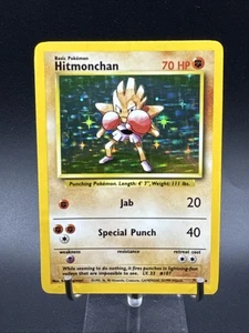 Hitmonchan 7/102 Base Set Rare Holo Pokemon Card Vintage WOTC Wizards - Picture 1 of 24