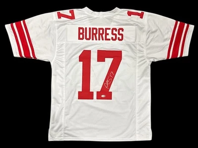 PLAXICO BURRESS SIGNED PRO STYLE CUSTOM NEW YORK GIANTS JERSEY W/JSA - Image 1 of 4