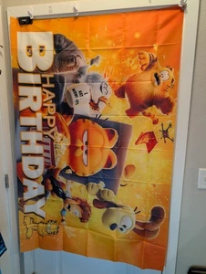 Garfield Happy Birthday Backdrop Banner 39" X 59" #233 - Picture 1 of 2